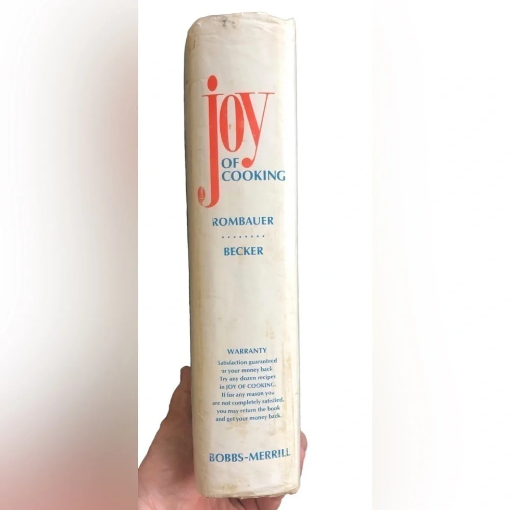 Joy Of Cooking Hardcover Cookbook Dust Cover The All Purpose Book 1975